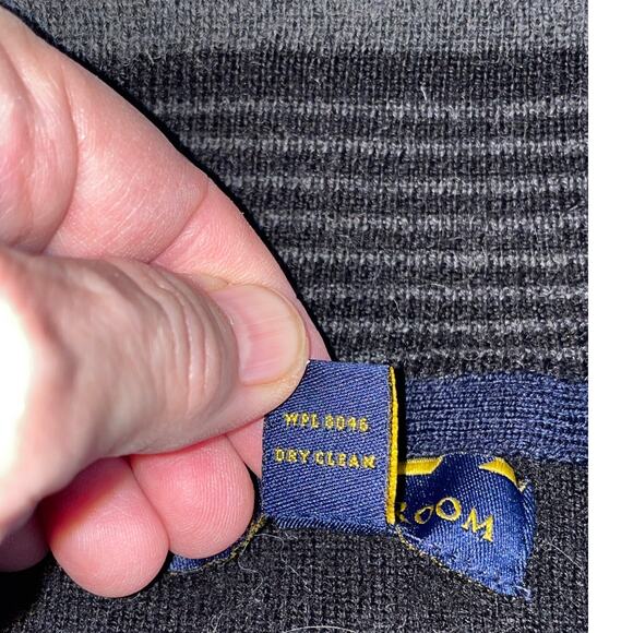 Club Room Merino Wool‎ Blend Sweater - Men's Size XL - 1/4 Zip in Charcoal - Picture 6 of 6